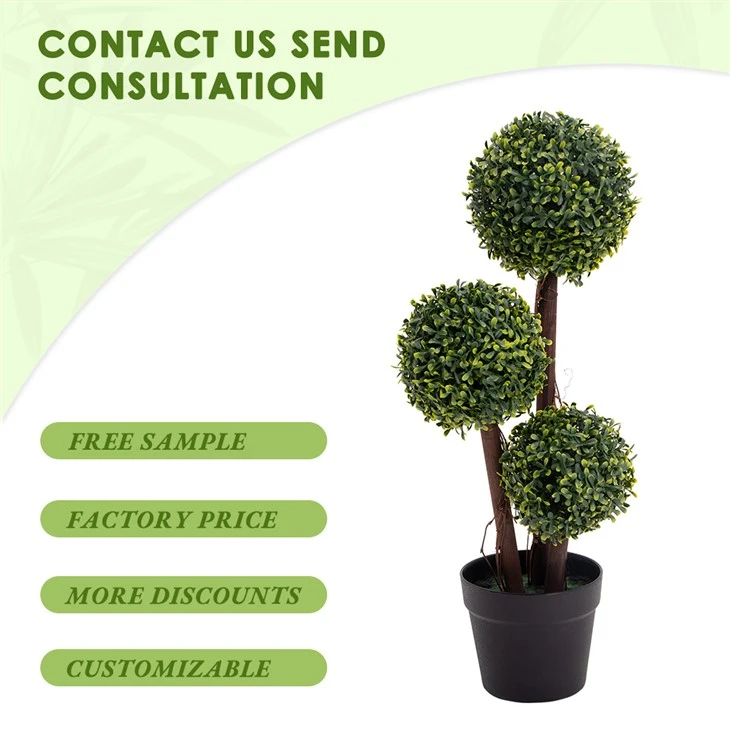 Artificial Plastic Topiary Plant Bonsai Tree For Outdoor Decoration